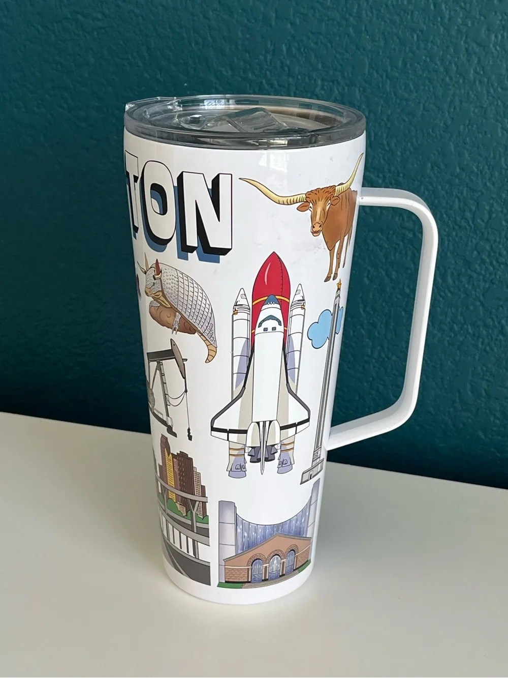 Greenline Goods 30oz Houston City Insulated Tumblers with Lids & Handle